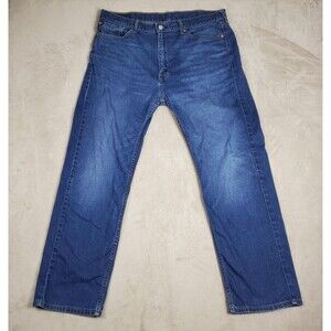 Levis 505 Jeans Mens 38x30 Blue Medium Wash Regular Straight Stretch Denim Pants
